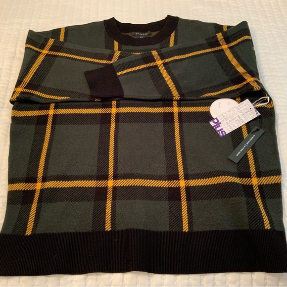 Tahari Plaid Sweater Size 1X - Picture 5 of 7